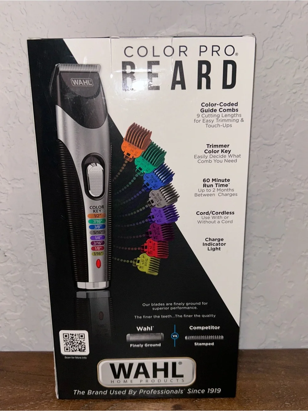 New, WAHL Color Pro Cord Cordless Rechargeable Beard Trimmer